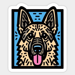 German Shepherd Pop Art Sticker